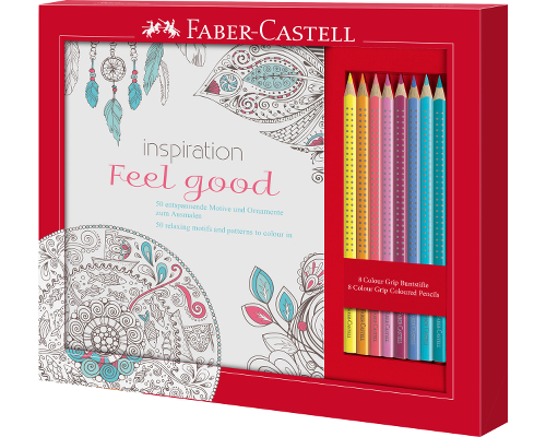 Faber-Castell Ausmalset Feel good inkl. 8 Colour GRIP Buntstifte