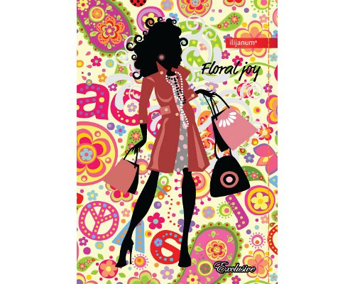 Kladde/ Notizbuch "Exclusive" - A6 - Motiv: floral joy - liniert
