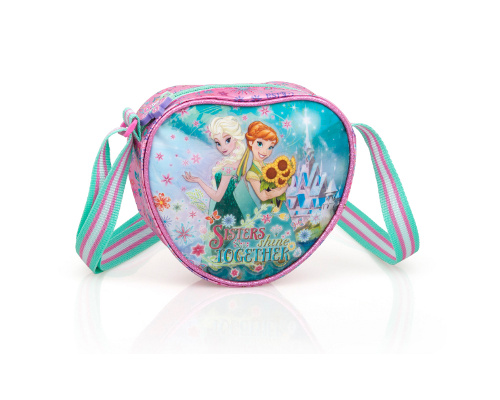 "Schultertasche FROZEN Flowers - in Herzform - mit Anna und Elsa aus ""Die Eiskönigin"""