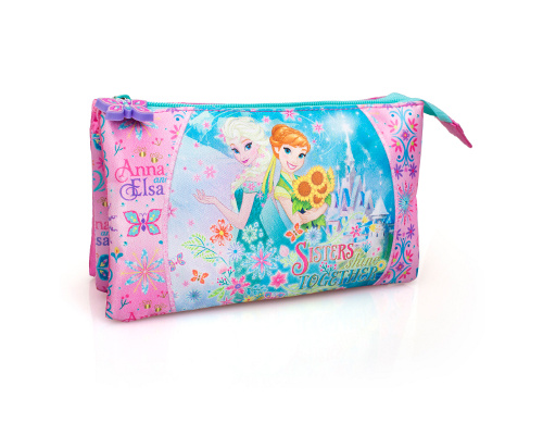 "Schüleretui/Federmäppchen FROZEN Flowers - Anna und Elsa aus ""Die Eiskönigin"" - 3 Fächer"