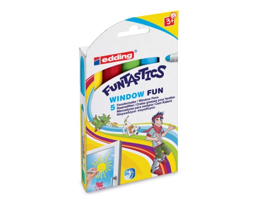 Window Marker/ Fenstermaler edding Funtastics e-16, 5er Set, Strichstärke: 2 - 6 mm