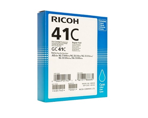 Original Ricoh-Gelkartusche GC-41C/ 405762 jetzt kaufen (2.200 Seiten) Cyan