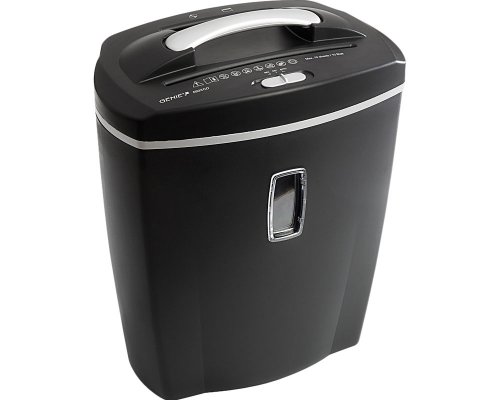 Genie 580 XCD Aktenvernichter, bis zu 10 Blatt, Partikelschnitt (Sicherheitsstufe P-4), CD-Shredder-Funktion, inkl. Papierkorb, Schwarz