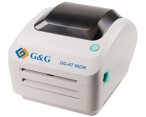 G&G GG-AT 90DW Etikettendrucker - max 108 mm Druckbreite, Thermodruck (ohne Tinte auf Thermopapier), perfekt für Paketmarken-Druck, USB-, Netzwerk-, Serielle Schnittstelle