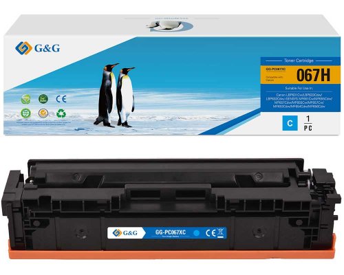 Kopmpatibel mit Canon 067H/ 5105C002 XL-Toner jetzt kaufen (2.350 Seiten) Cyan - Marke: G&G