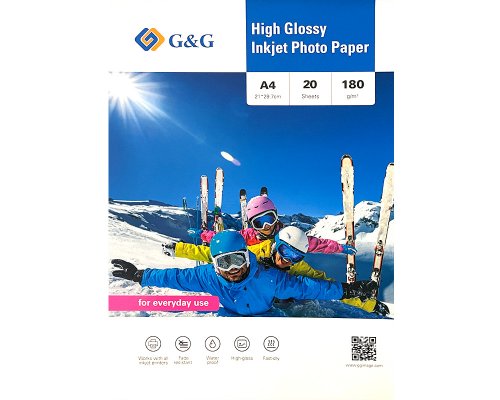 G&G Fotopapier 20 Blatt DIN A4 hochglänzend 180g/m² - die preiswerte Alternative!