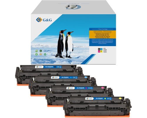 Kompatibel mit HP 203A 4 Toner (1.400 Seiten schwarz / 1.300 Seiten Farbe) cyan, magenta, gelb, schwarz jetzt kaufen - Marke: G&G
