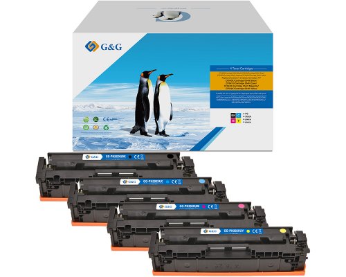 Kompatibel mit HP 203X 4 XL-Toner (3.200 Seiten schwarz / 2.500 Seiten Farbe) cyan, magenta, gelb, schwarz jetzt kaufen - Marke: G&G