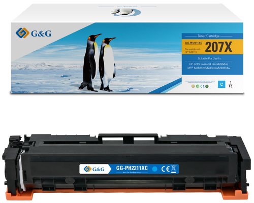 Kompatibel mit HP 207X / W2211X XL-Toner Cyan (MIT CHIP und Füllstandanzeige) jetzt kaufen - Marke: G&G