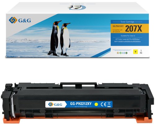 Kompatibel mit HP 207X / W2212X XL-Toner Gelb (MIT CHIP und Füllstandanzeige) jetzt kaufen - Marke: G&G