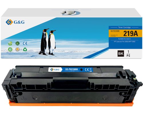 Kompatibel mit HP 219A Toner [modell] W2190A (1.300 Seiten) schwarz - Marke: G&G