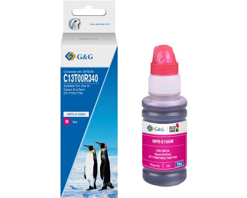 Kompatibel mit Epson 106/ C13T00R340 EcoTank Tinte (70,0 ml) Magenta jetzt kaufen - Marke: G&G