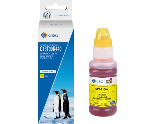 Kompatibel mit Epson 106/ C13T00R440 EcoTank Tinte (70,0 ml) Gelb jetzt kaufen - Marke: G&G