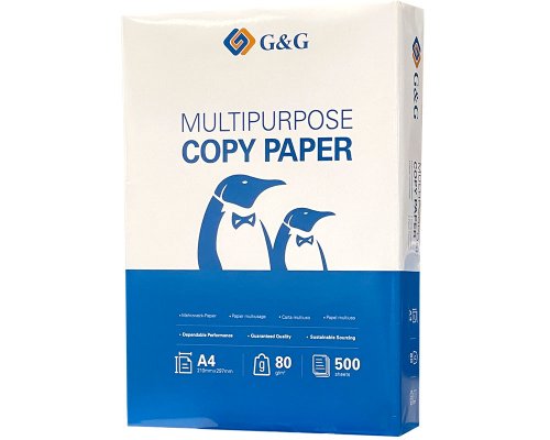 500 Blatt Druckerpapier/ Kopierpapier G&G Multipurpose Copy Paper A4 weiß 80g