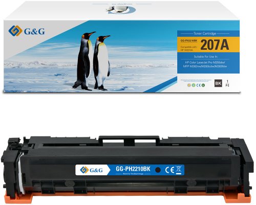 Kompatibel mit HP 207A / W2210A Toner Schwarz (Newbuilt mit Chip) [model] - Marke: G&G