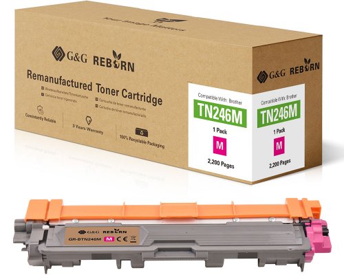 Kompatibel mit Brother 246 Toner TN-246M jetzt kaufen Magenta - Marke: G&G Reborn