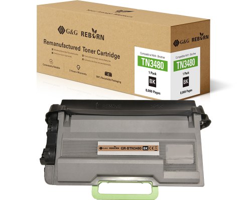 Kompatibel mit Brother TN-3480 Reborn-Toner jetzt kaufen (8.000 Seiten) Marke: G&G