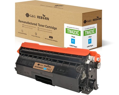 Kompatibel mit Brother TN-423C Reborn-Toner jetzt kaufen Cyan - Marke: G&G Reborn