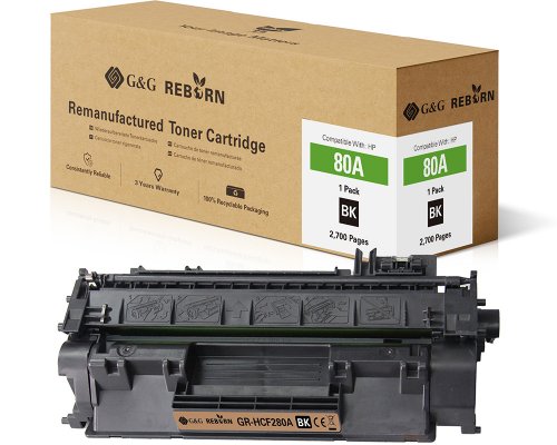 Kompatibel mit HP 80A / CF280A Toner jetzt kaufen Marke: G&G Reborn