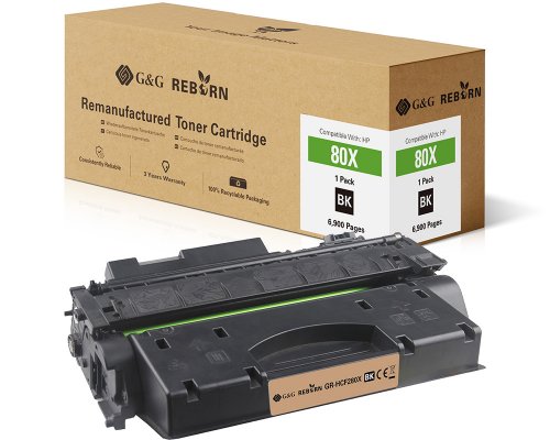 Kompatibel mit HP 80X / CF280X Toner jetzt kaufen Marke: G&G Reborn