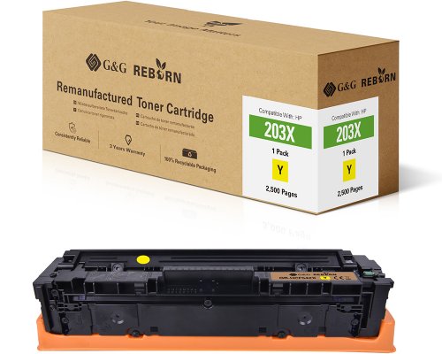 Kompatibel mit HP 203X / CF542X Toner Gelb jetzt kaufen - Marke: G&G Reborn