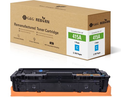 Kompatibel mit HP 415A Toner (W2031A) jetzt kaufen cyan - Marke: G&G Reborn