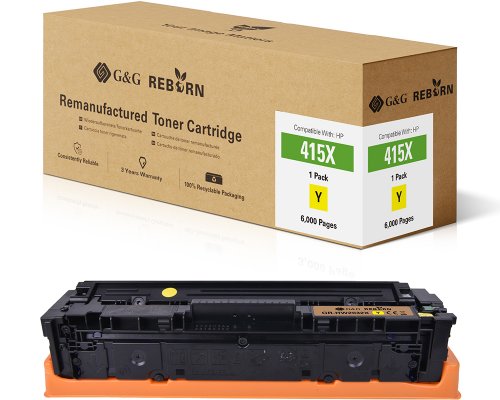 Kompatibel mit HP 415A XL-Toner (W2032X) jetzt kaufen gelb - Marke: G&G Reborn