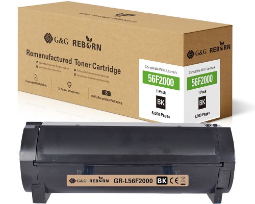 Kompatibel mit Lexmark 56F2000 Toner (6.000 Seiten) jetzt kaufen - Marke: G&G Reborn