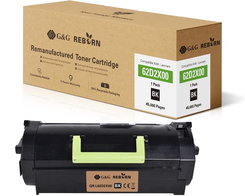 Kompatibel mit Lexmark 622X / 62D2X00 (45.000 Seiten) - Marke: G&G Reborn