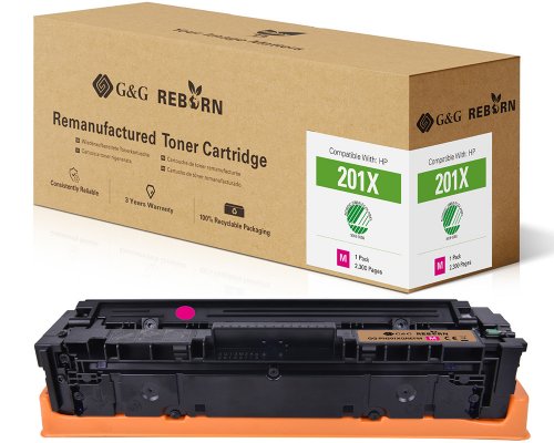 Kompatibel mit HP 201X / CF403X Toner Magenta jetzt kaufen - Marke: G&G Reborn