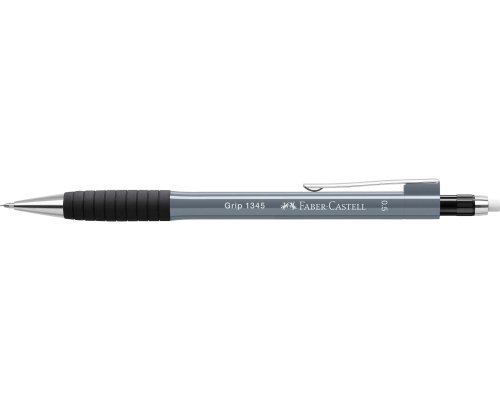 Faber-Castell Druckbleistift GRIP 1345 Minenstärke: 0,5 mm, Härtegrad: B, Schaft: stone grey