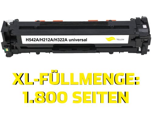 Kompatibel mit HP 125A / 128A / 131A / CB542A / CE322A / CF212A / Canon 716Y/ 731Y Toner Gelb jetzt kaufen von TONERDUMPING