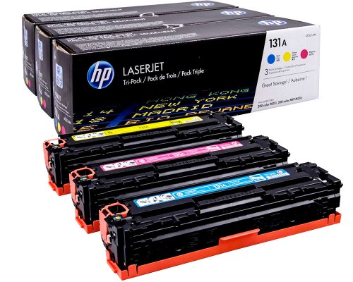 3 HP 131A Original-Toner (U0SL1AM) Cyan jetzt kaufen , Magenta, Gelb