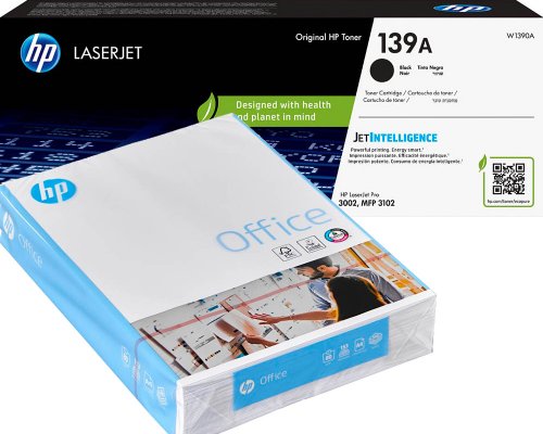 Toner-Papier-Bundle: 500 Blatt HP Office Papier + HP 139A Original-Toner W1390A jetzt kaufen (1.500 Seiten)