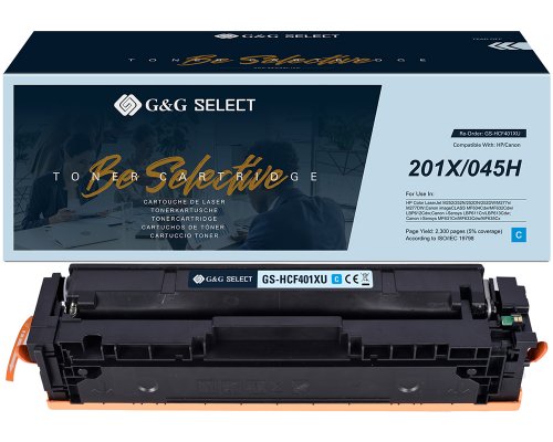 Kompatibel mit HP 201X / Canon 045H Toner Cyan jetzt kaufen - Marke: G&G Select