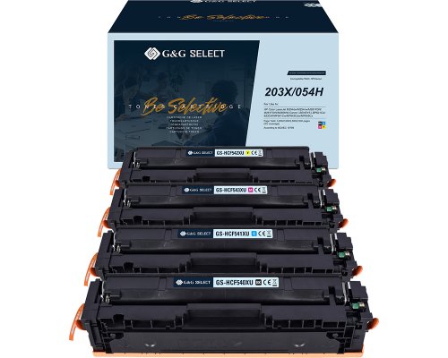 Kompatibel mit HP 203X / Canon 054H Kombipack XL-Premium-Toner jetzt kaufen schwarz, cyan, magenta, gelb - Marke: G&G Select