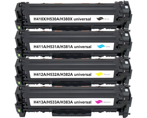 Kompatibel mit HP 304A / 305A / 312A / 718C Toner Multipack: 1x Schwarz, 1x Cyan, 1x Magenta, 1x Gelb jetzt kaufen von TONERDUMPING