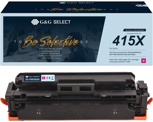 Kompatibel mit HP 415X / W2033X (MIT CHIP und Füllstandanzeige) XL-Premium-Toner Magenta jetzt kaufen - Marke: G&G Select