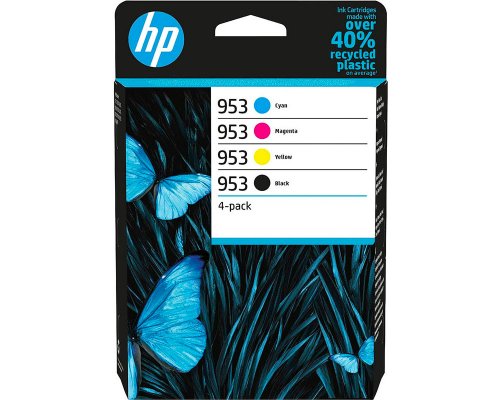 Original HP Druckerpatronen Viererpack 953 (6ZC69AE) jetzt kaufen Schwarz, Cyan, Magenta, Gelb