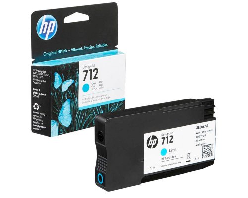 HP 712 Original-Tinte jetzt kaufen 3ED67A - Inhalt: 29 ml cyan