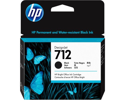 HP 712 XL Original-Tinte jetzt kaufen 3ED71A permanent und wasserfest - Inhalt: 80 ml schwarz