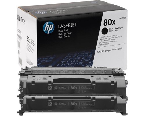 HP 80XD/ CF280XD Original-Toner Doppelpack jetzt kaufen