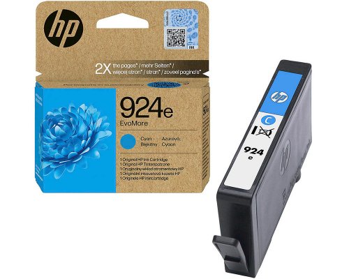 HP 924e EvoMore Original-Druckerpatrone 4K0U7NE (800 Seiten) cyan