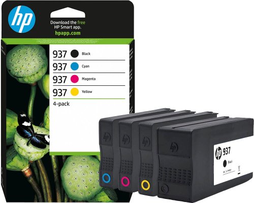 HP 937 Patronen Original-Multipack 6C400NE [modell] (1450 Seiten schwarz, 800 Seiten color)
