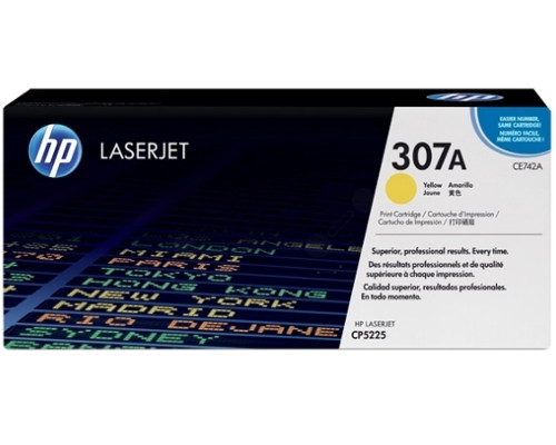 HP 307A / CE742A Originaltoner Gelb [modell]