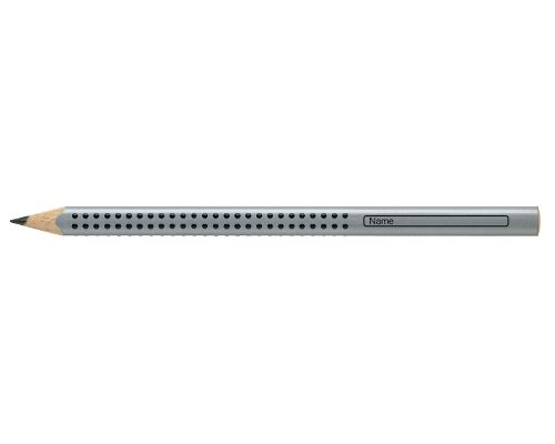 Faber-Castell Schreiblern-Bleistift Jumbo GRIP, Schaftfarbe: silbergrau, Härtegrad: B