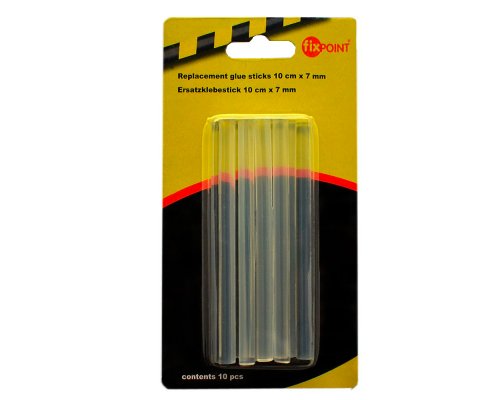 10 Klebesticks für Heißklebepistolen (7 mm x 100 mm) transparent