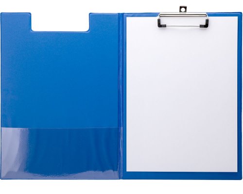 Klemmbrettmappe für DIN A4-Formate, Karton mit Folienüberzug, 23 x 32 cm, blau