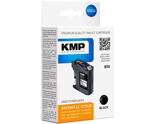 KMP B55 XXL-Druckerpatrone Kompatibel mit Brother LC-227XLBK jetzt kaufen Schwarz