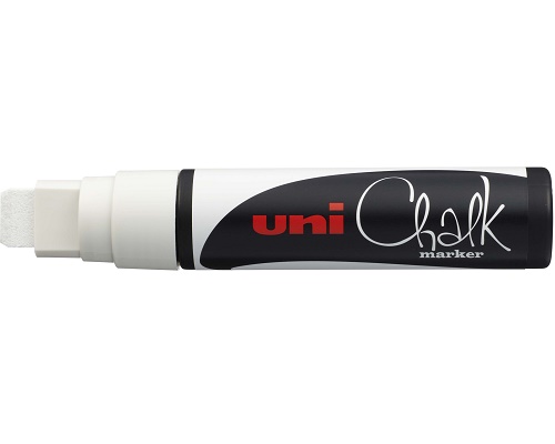 Kreidemarker uni Chalk PWE-17K, Keilspitze, weiß